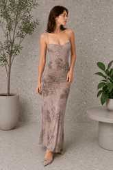 Sexy Printed Slim Fit Cami Maxi Dress