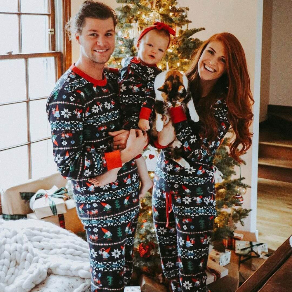 Family Matching Santa Snowflake Pajamas