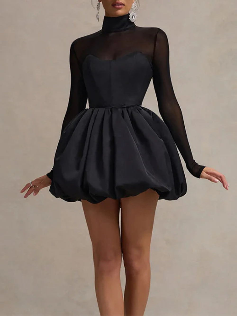 Chic Bodycon Tulle Dress