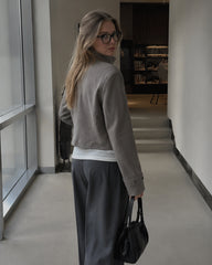 Slim Cropped Turtleneck Casual Jacket