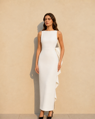 Elegant Bow Slim Fit Party Dress