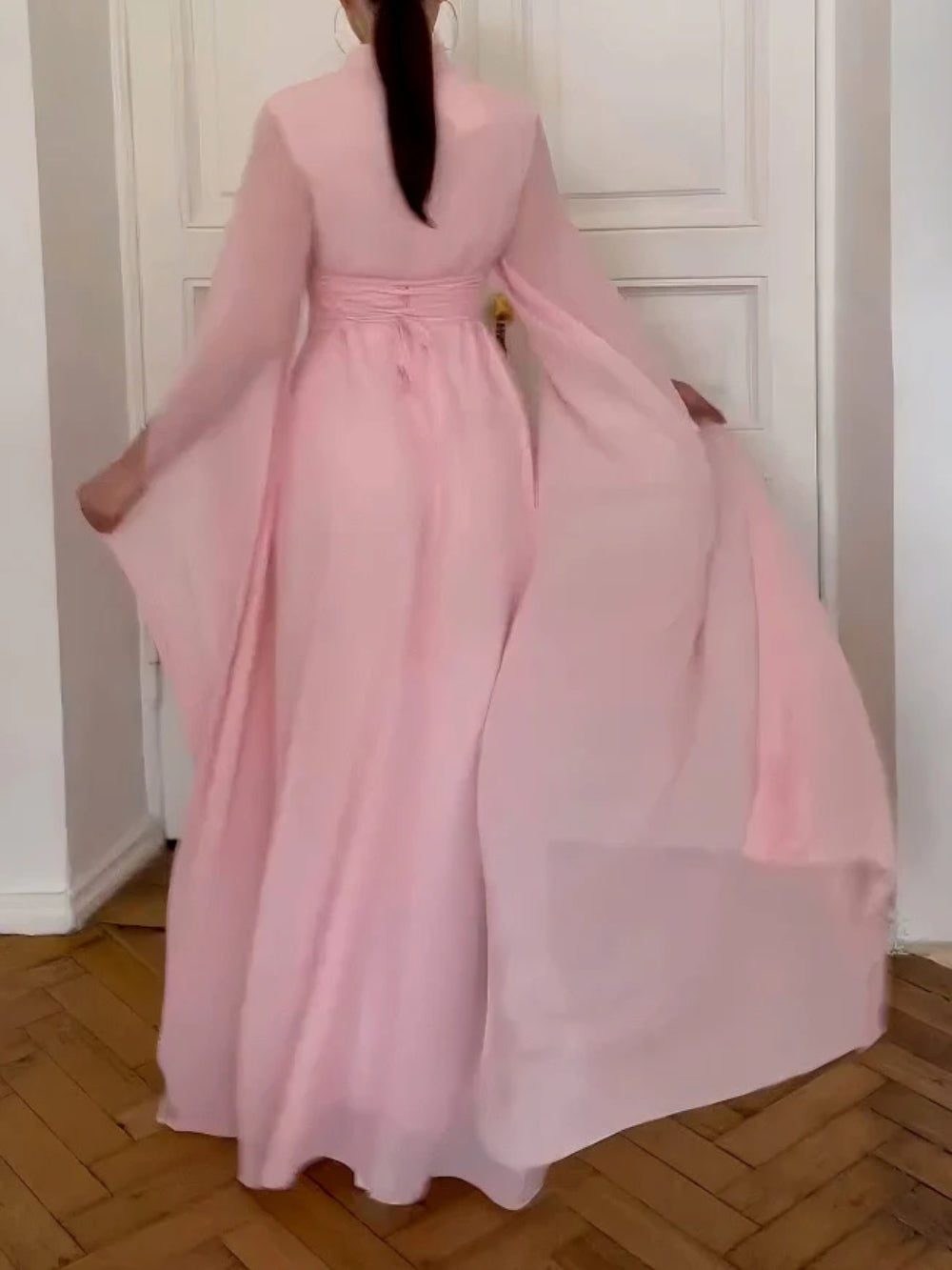 Long Sleeve Fitted Elegant Dress