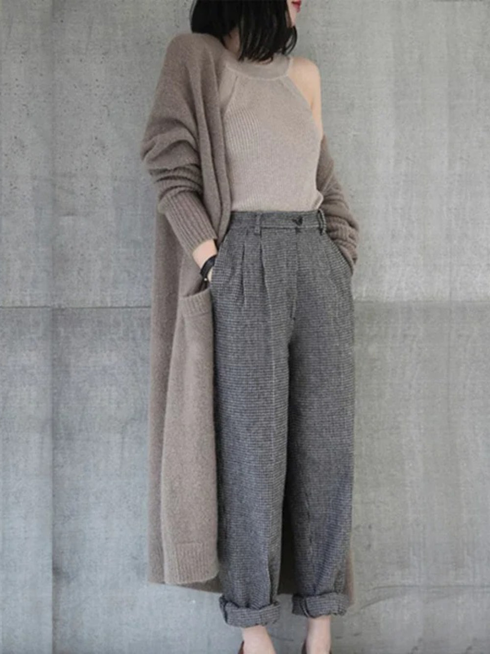 Thicken Knitted Long Cardigan