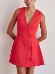 Stylish Solid Color Casual Fit Dress