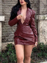 High Waist Deep V Mini Dress