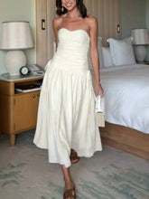 Tube Top Pleated Dress