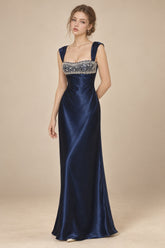 Patchwork Rhinestone Ruched Elegant Maxi Dress