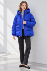 Cropped Insulated Cargo Puffer Jacket