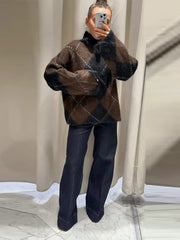 Colorblock Striped Knit Sweater