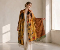 Vintage Van Gogh Print Fringe Wrap Scarf