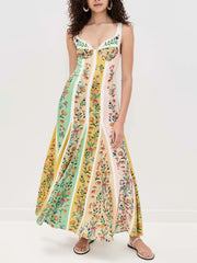 Floral Strapless Maxi Dress