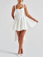 Backless Big Bow Cami Dress