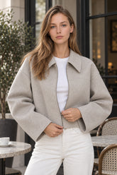 Loose Fit Brown Wool Jacket
