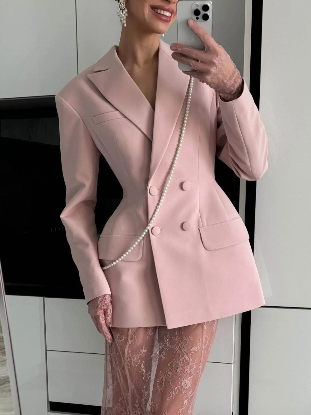Solid Color Tailored Blazer