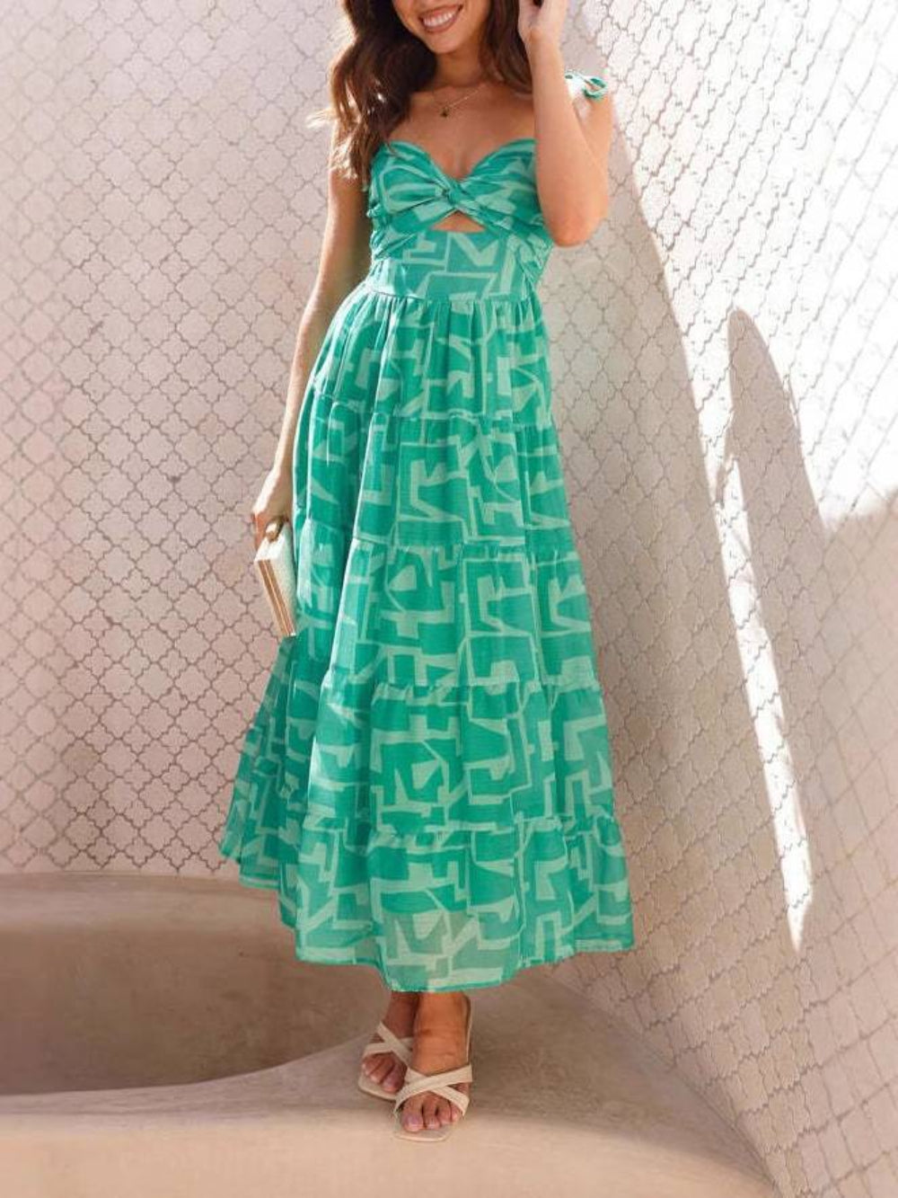 Printed Suspender Dress