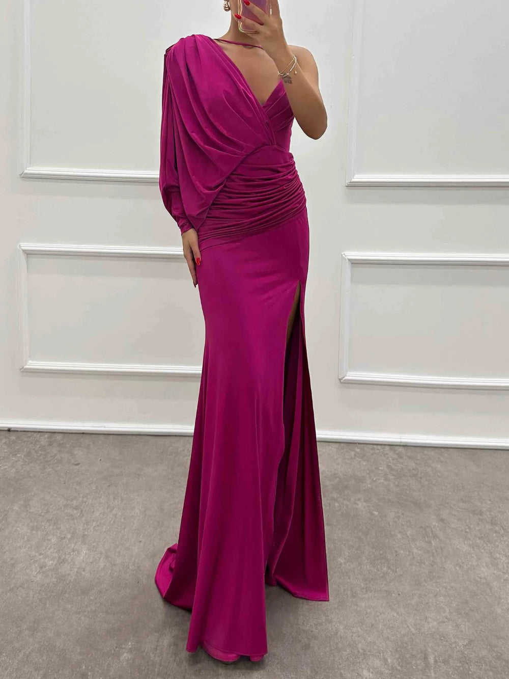V-Neck Sexy Fashion Evening Gown