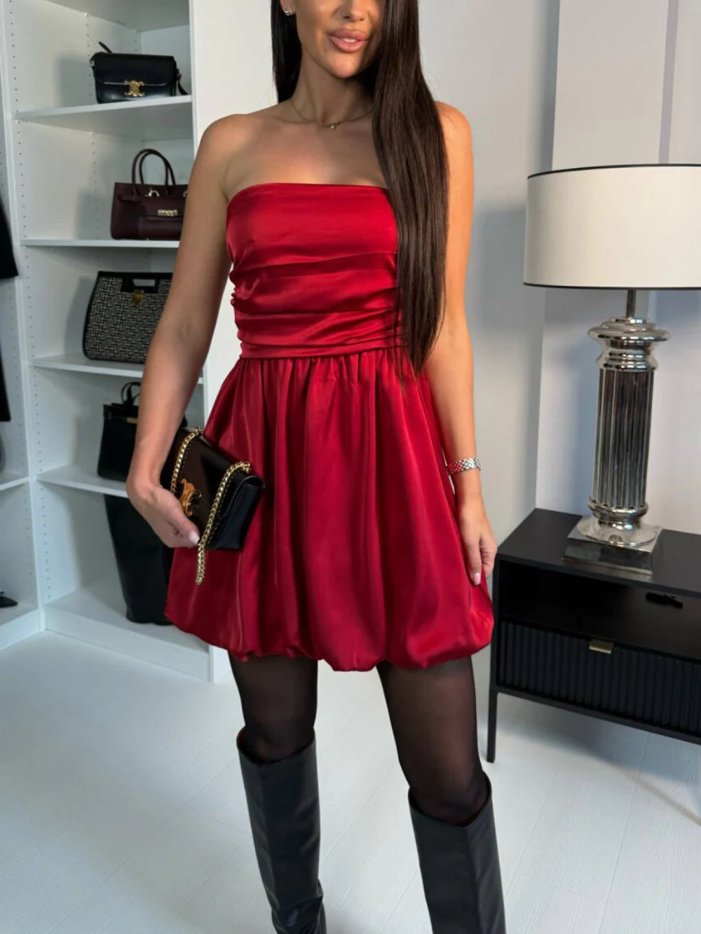 Sexy Chic Off-Shoulder Strapless Mini Dress