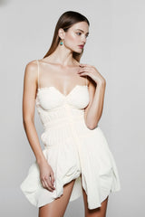 Fairy Ruched Spaghetti Strap Bodycon Mini Dresses