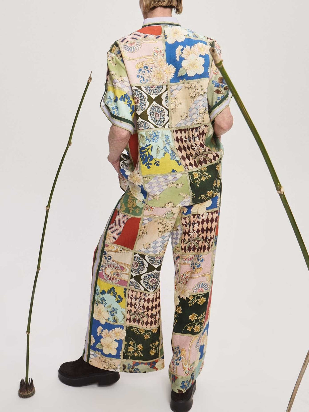 Vintage Patchwork Print Shirt