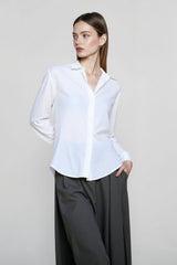 Linen V Neck Relaxed Blouse