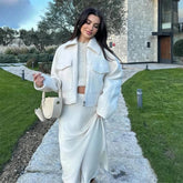 Long Sleeve Tweed Bomber