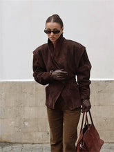 Suede One-Button Jacket