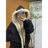 Warm Hooded Plush Jacket