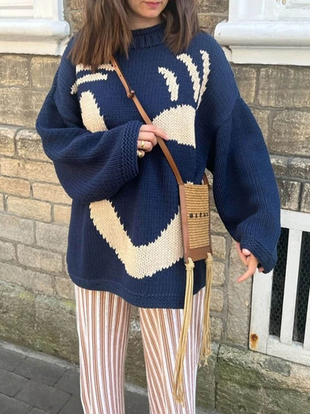 Feel Good Slogan Knit Sweater
