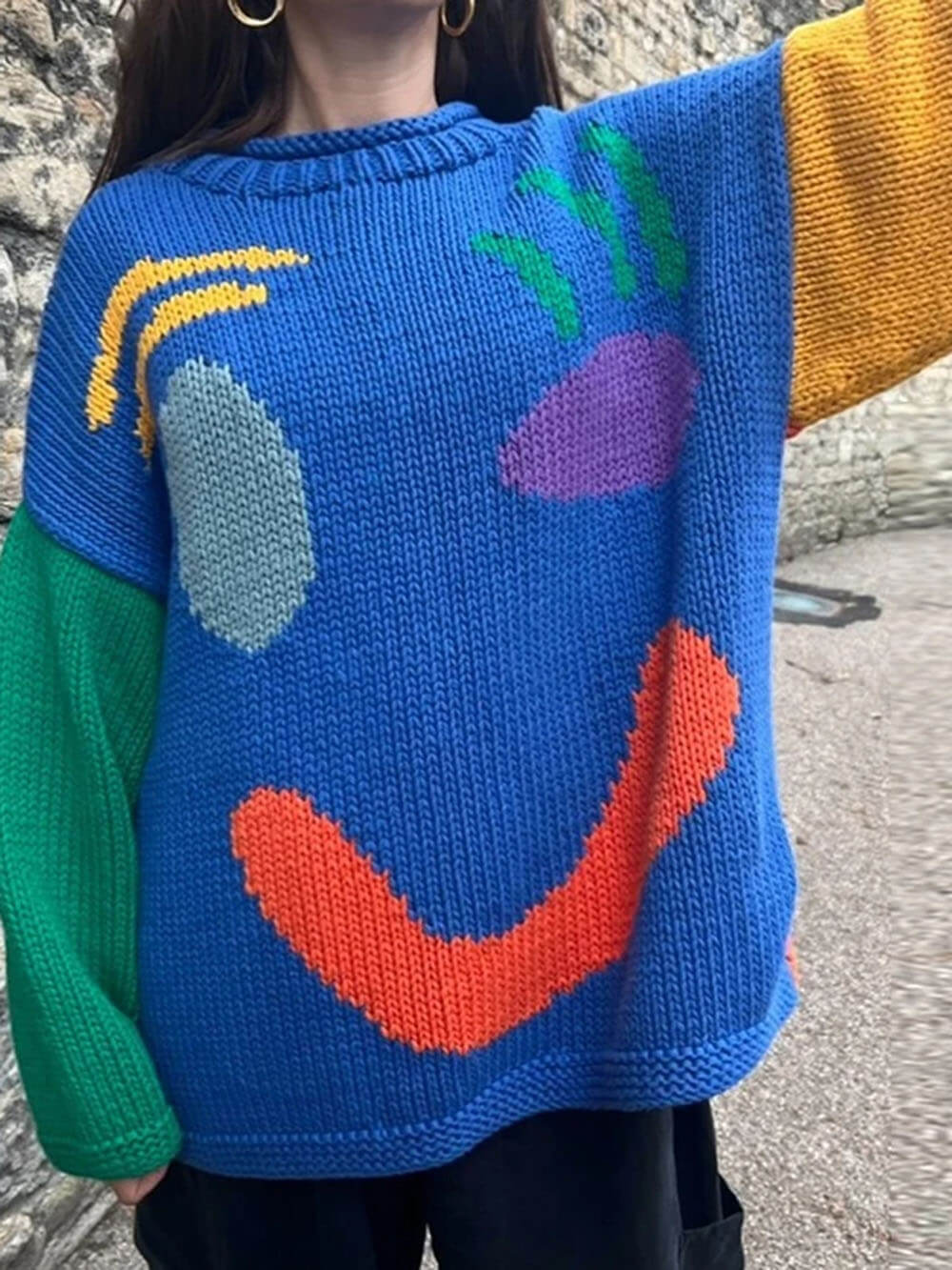 Feel Good Slogan Knit Sweater