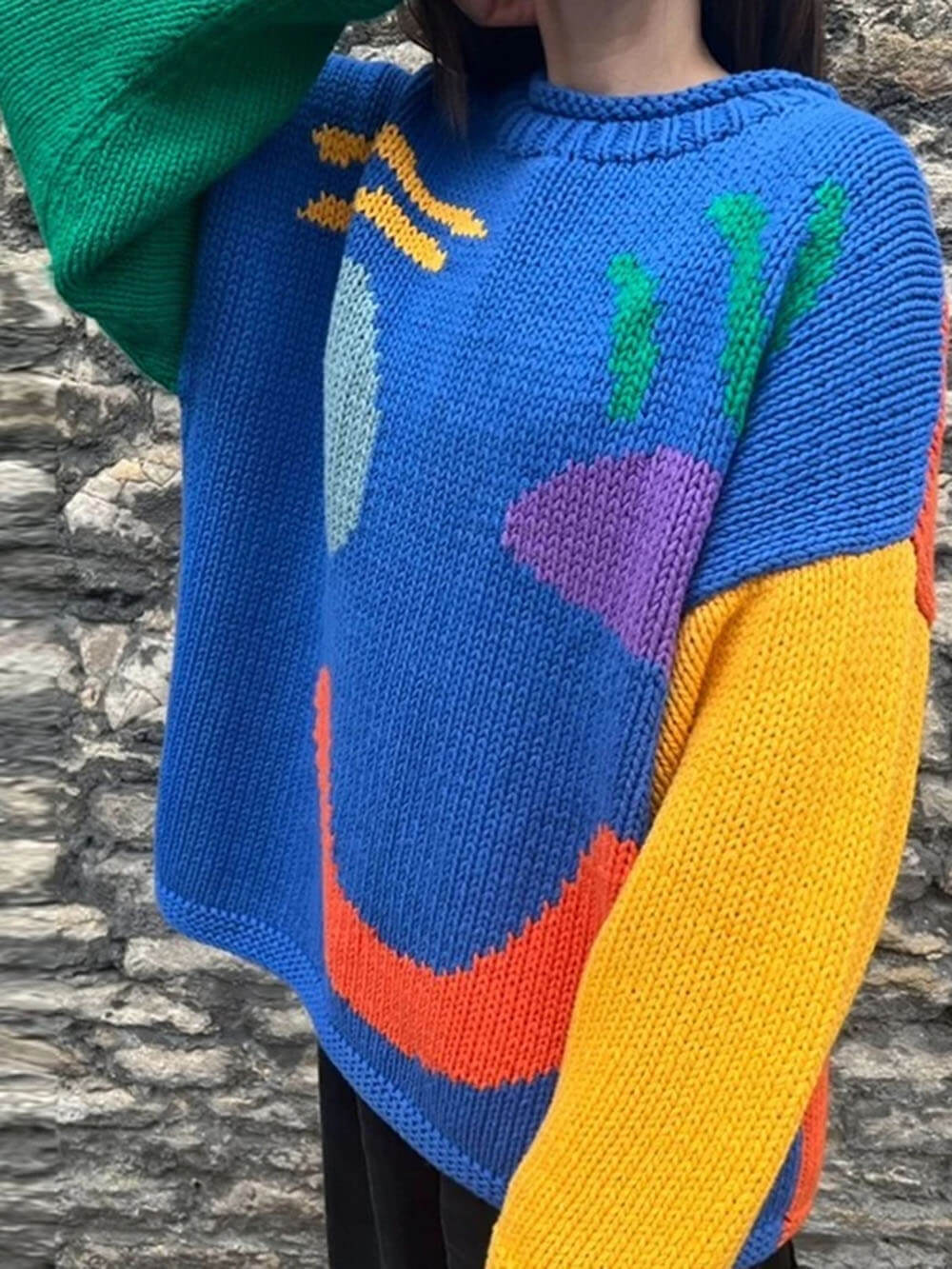 Feel Good Slogan Knit Sweater