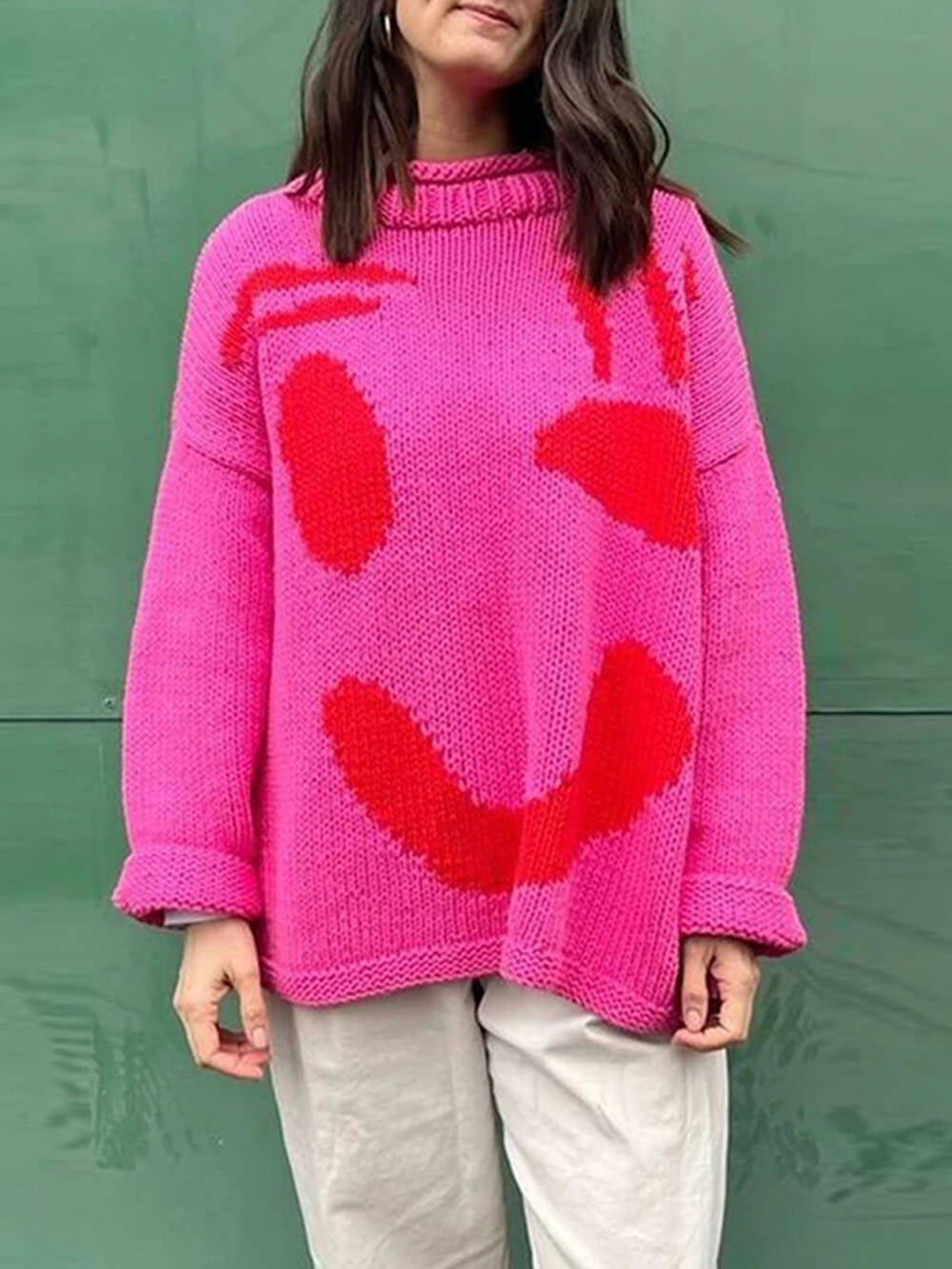 Feel Good Slogan Knit Sweater