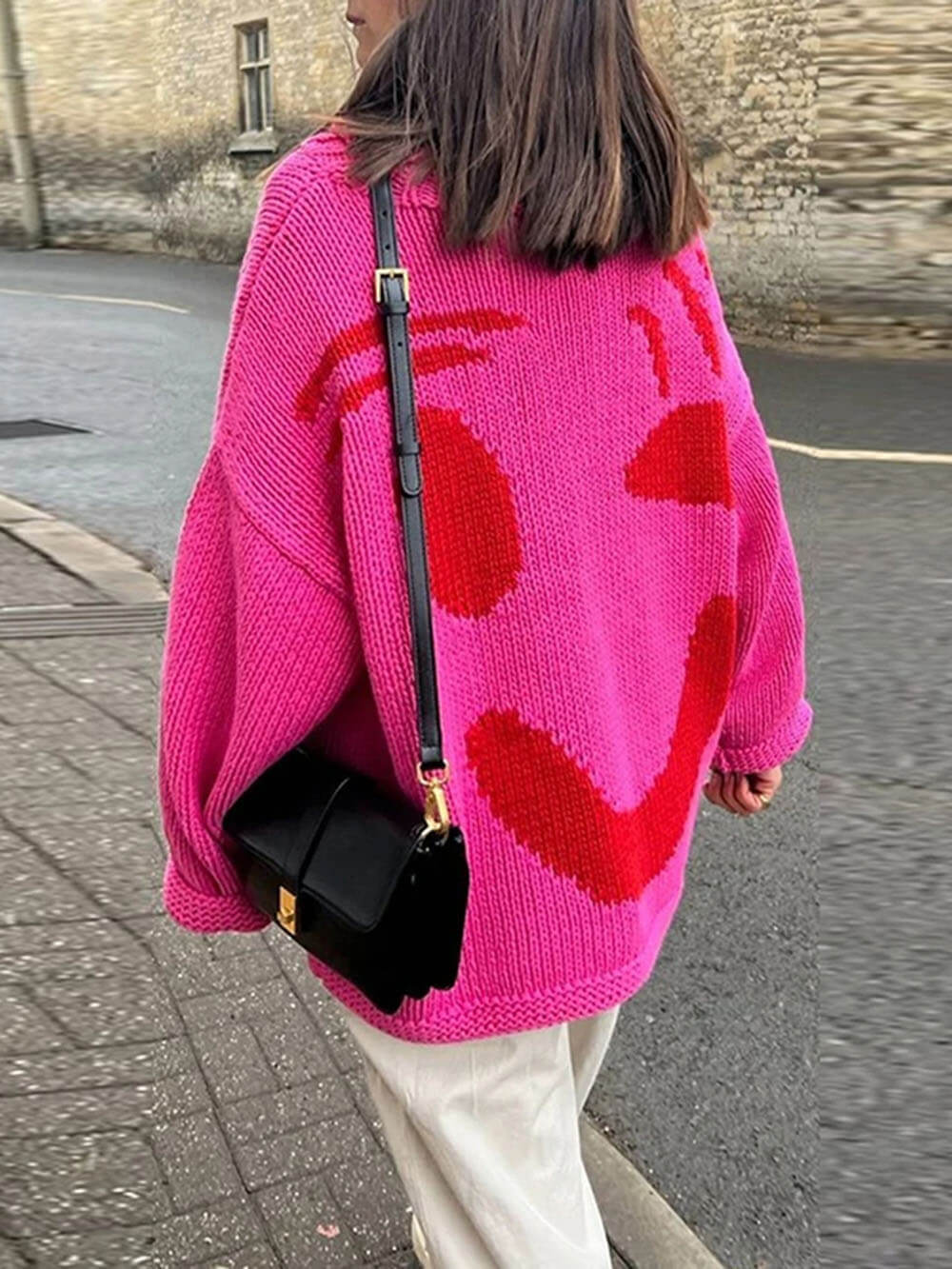Feel Good Slogan Knit Sweater