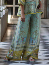 Digital Print Wide Leg Pants