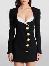 Pleated Gauze Trim Button Detail Mini Dress