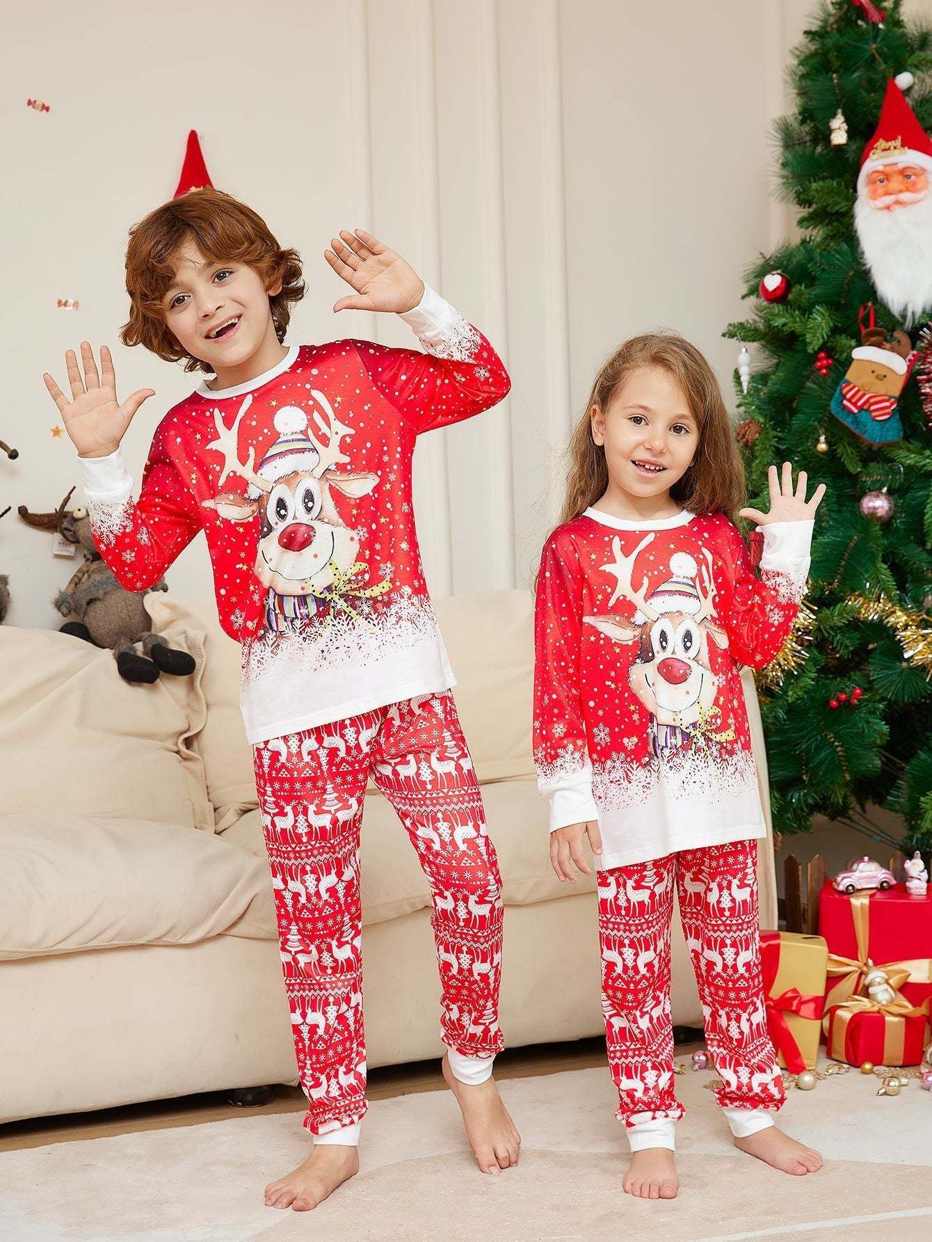 Snow Elk Family Pajamas
