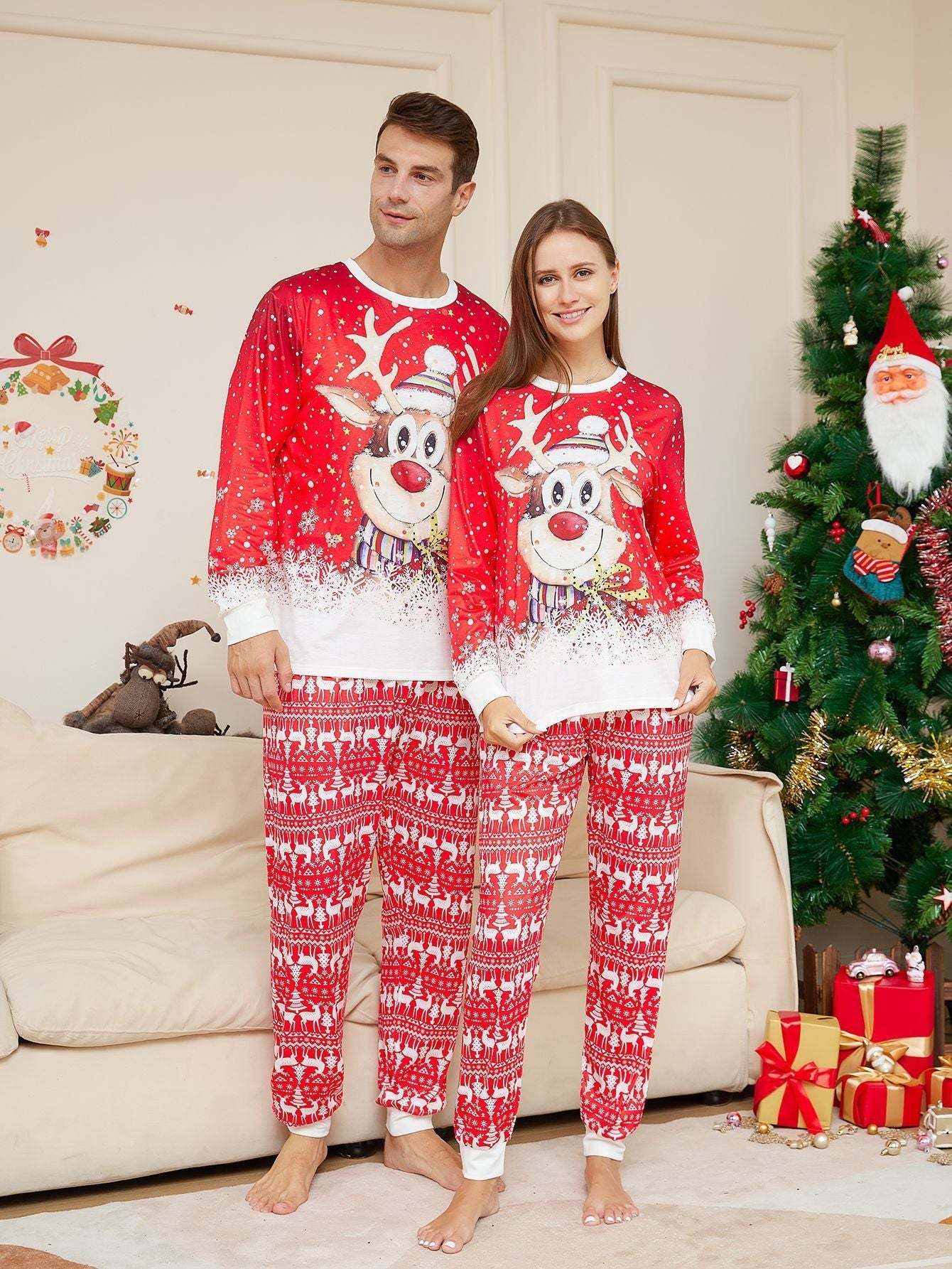 Snow Elk Family Pajamas