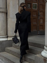 Faux Fur Parka with Shoulder Pads