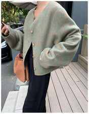 Short Woolen Round Neck Jacket