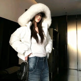 Fur Collar Hooded Jacket