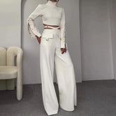 Turtleneck Top Pants Set
