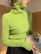 Turtleneck Solid Knit Sweater