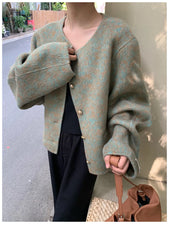 Short Woolen Round Neck Jacket