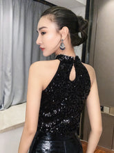 Sequin Halter Tank Top