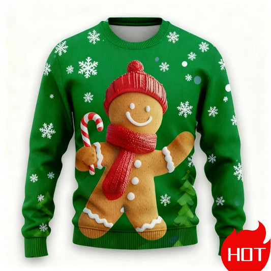 Gingerbread 3D Print Ugly Sweater