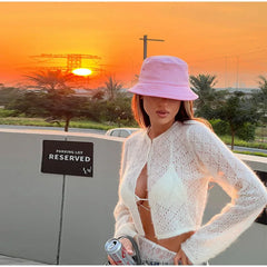 Hollow Out Knit Cardigan