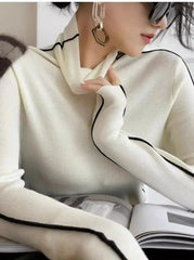 Slim Turtleneck Knit Sweater