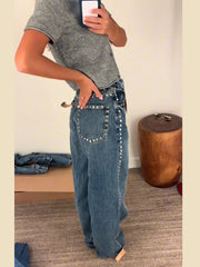 Rivet High Waist Wide Leg Jeans