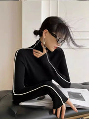 Slim Turtleneck Knit Sweater