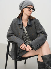 Wool Embroidered Tweed Coat