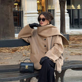 Scarf Collar Short Coat